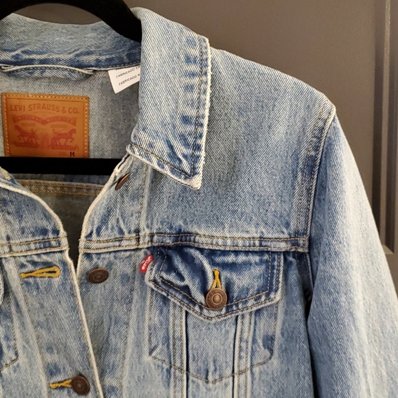Levi's blue boyfriend trucker jacket SZM - Picture 4 of 16